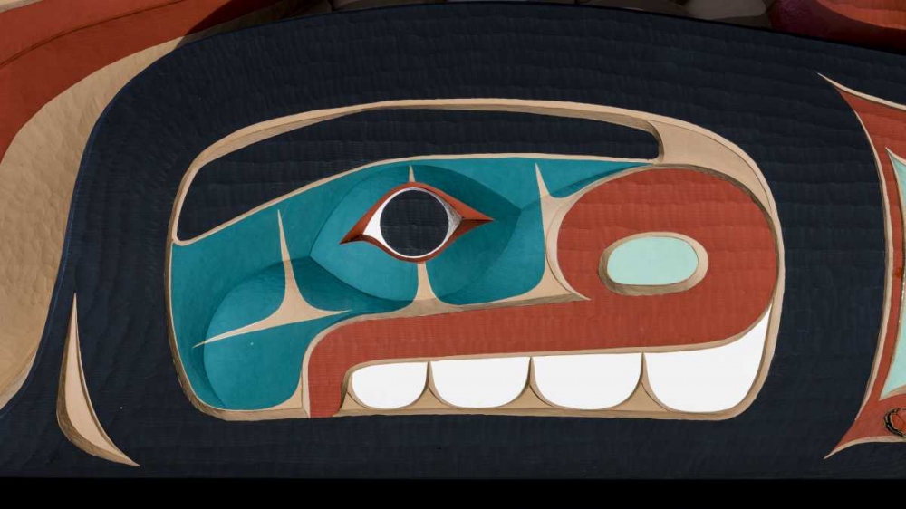 USA, Washington State, Jamestown Totem art PR